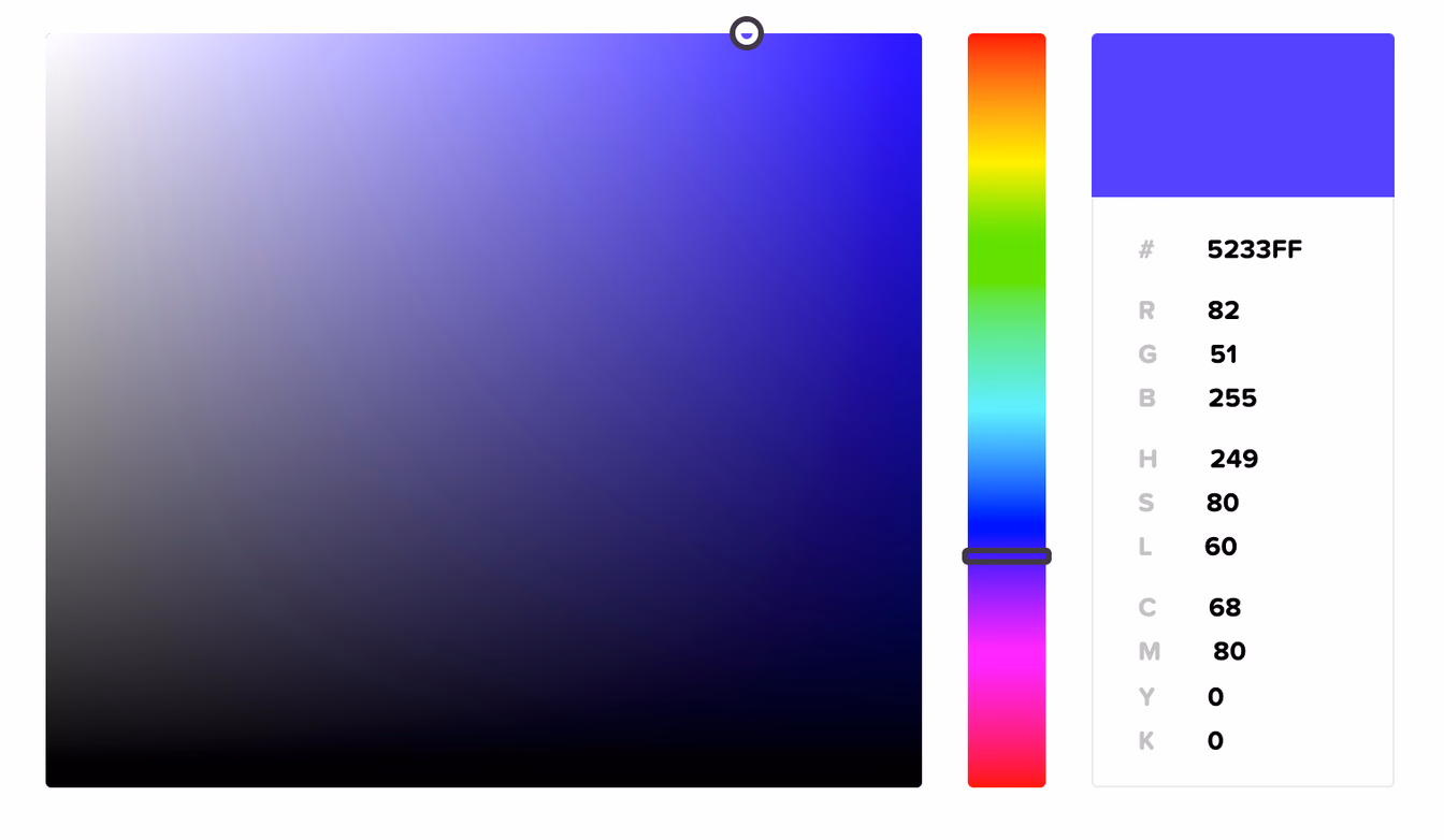 A standard HTML color picker.